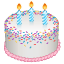 जन्मदिन का केक व्हाट्सएप U+1F382