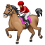 घोड़े की दौड़ इमोजी U+1F3C7