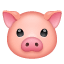 सुअर चेहरा इमोजी U+1F437