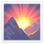 सूर्योदय के पहाड़ U+1F304